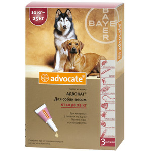 Адвокат для собак: инструкция по применению капель от паразитов