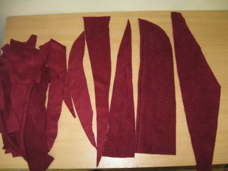 Разрежьте ткань на полосы Полоски ткани для игрушки для собак