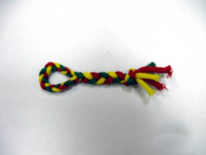 Схема каната для собак, который должен получиться в результате Канат для собак схема