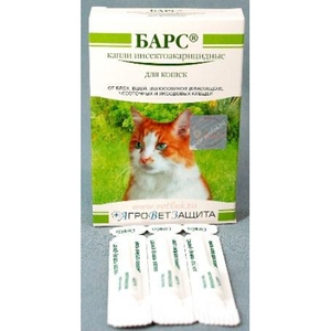 Капли Барс для кошек: инструкция, применение и отзывы