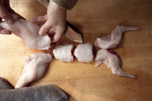 Разделка кролика на порционные куски