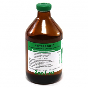 Инструкция по применению Тетравита для животных